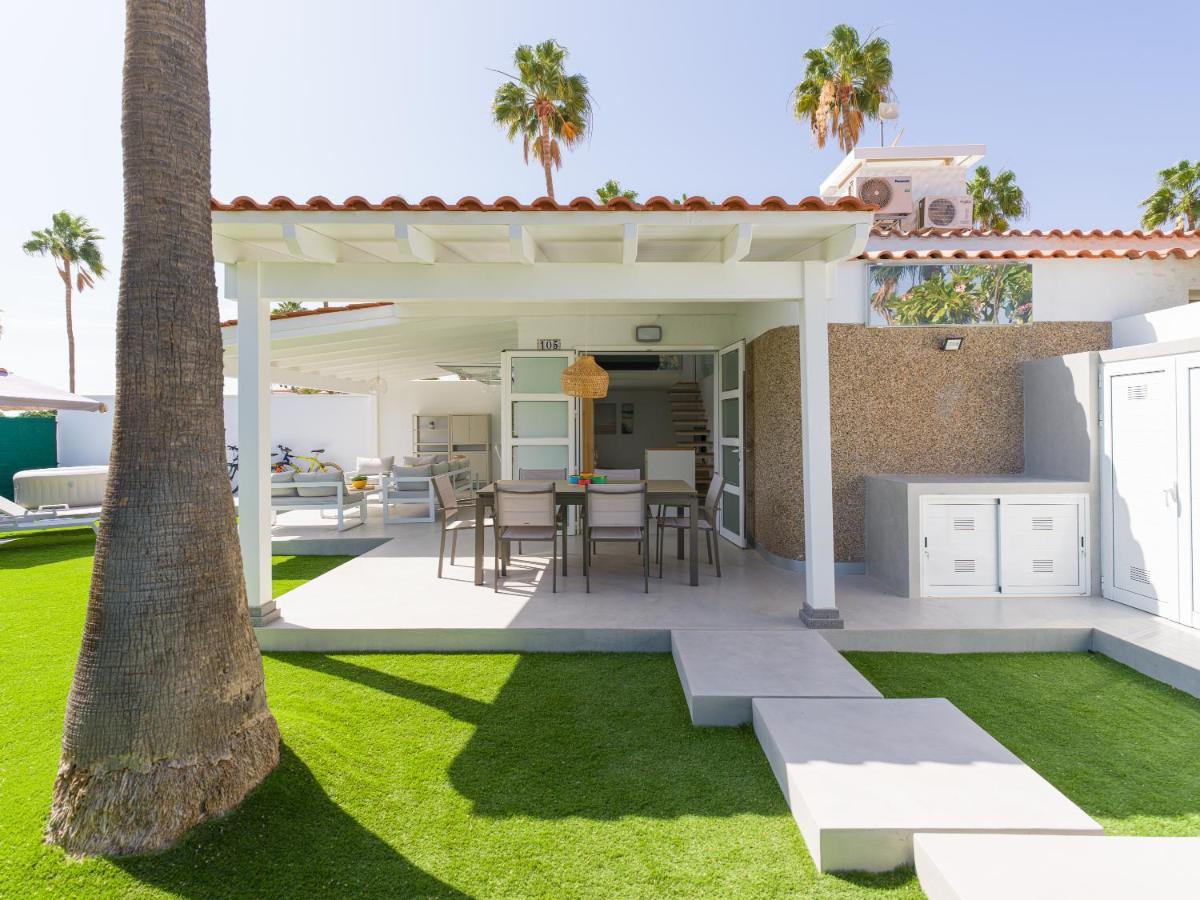 Aquarium Bungalow Private Jacuzzi, 3 Bedrooms, Ac And Bikes Maspalomas  Exteriör bild